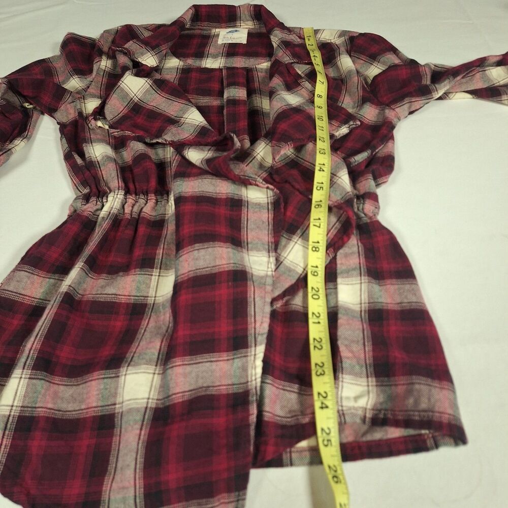 Wild Blue By Sadie Robinson Red White Plaid Cardigan Tie Front Cabincore Size S - Picture 7 of 12